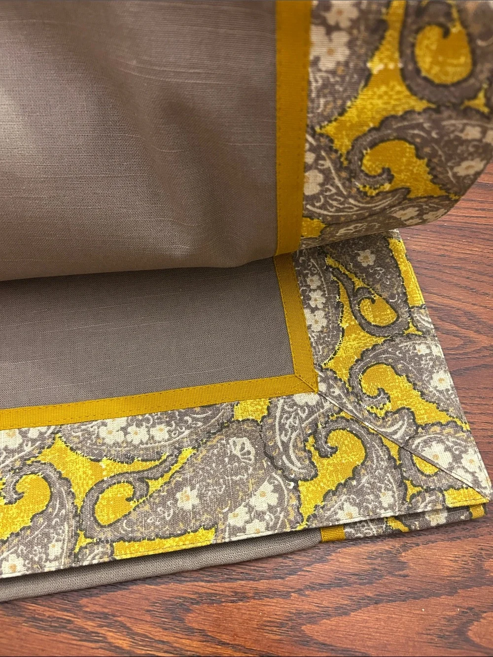 Threshold Brown and Yellow Paisley Table Runner